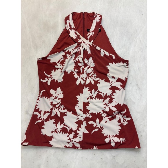 White House Black Market Tops - White House Black Market Halter Neck Twisted Floral Print Top Women's Size S